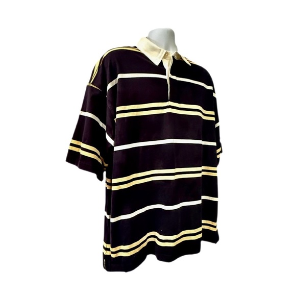 NWT H&M Oversized Vintage Vibes Short Sleeve Rugby Polo Shirt Size - Large - Picture 5 of 11